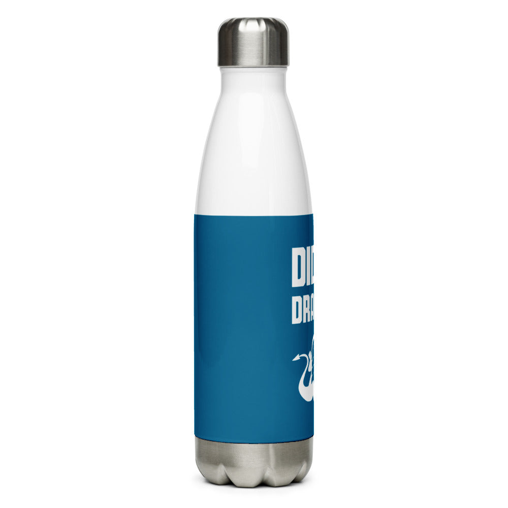 Stainless Steel Water Bottle » Didion Dragons - Blue & White
