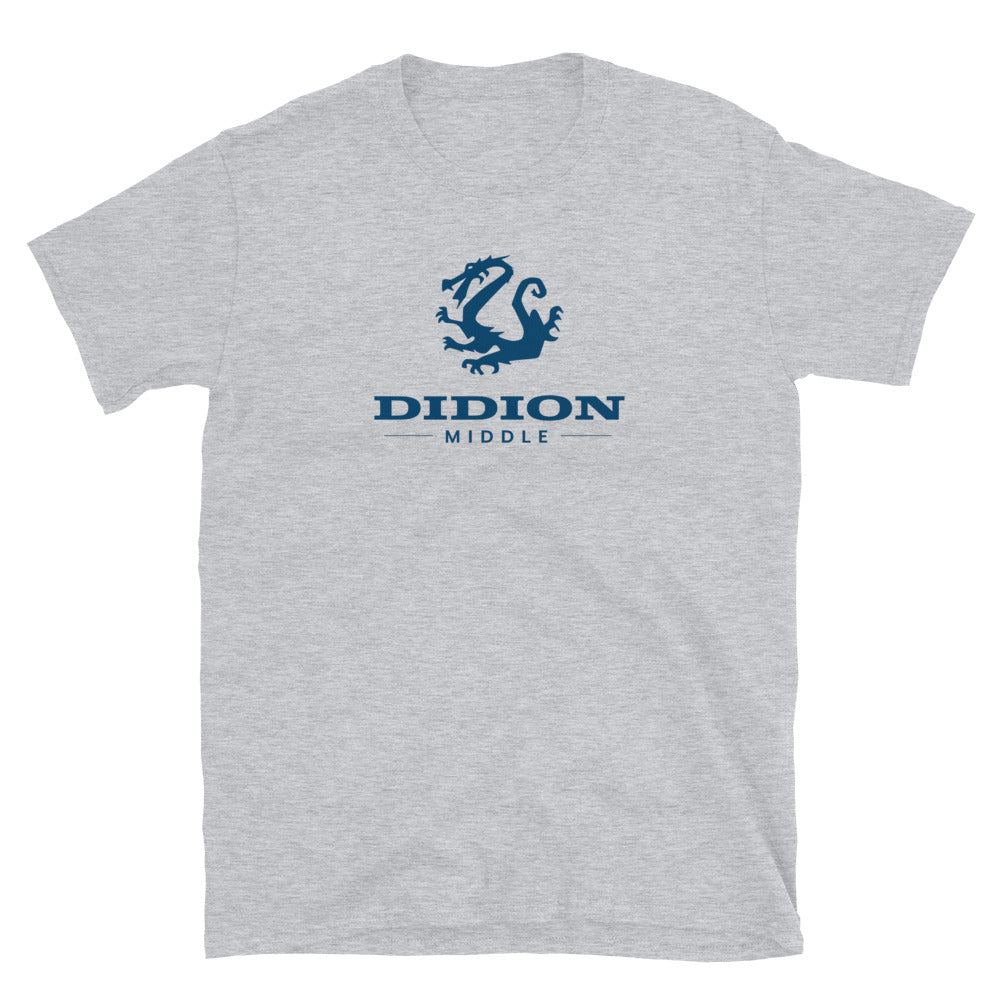 Adult Unisex Fit T-Shirt » Didion Middle School Dragon - Gray