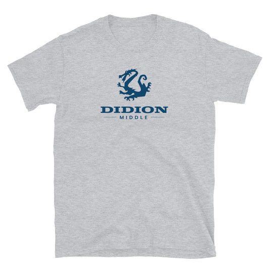 Adult Unisex Fit T-Shirt » Didion Middle School Dragon - Gray